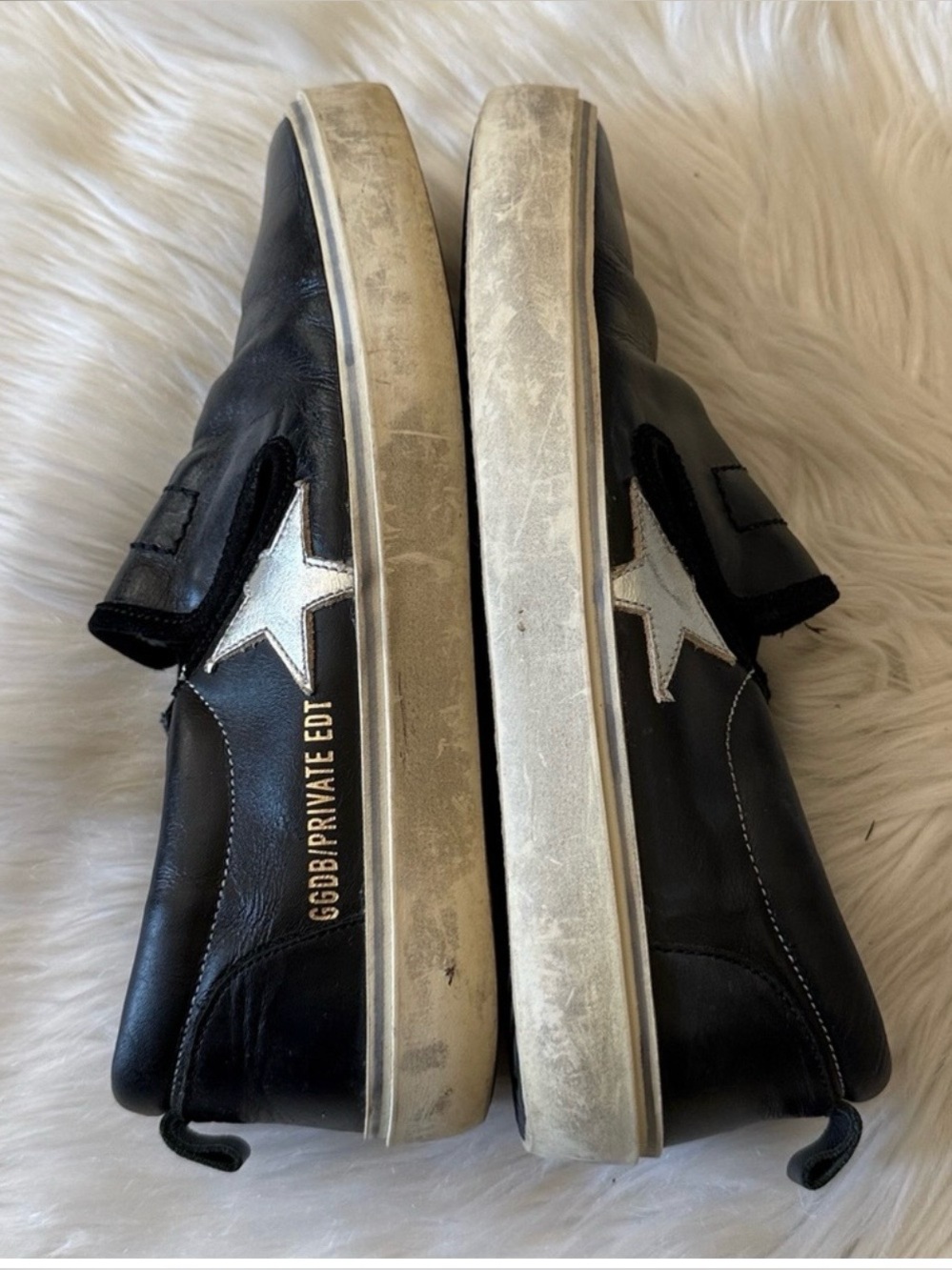Golden Goose Hanami Private Edition Leather Slip-On Sneakers with Silver Star - Picture 8 of 16